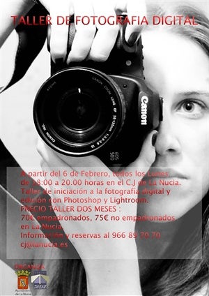 El taller de Fotografía Digital comenzará el 6 de febrero en el Centre Juvenil