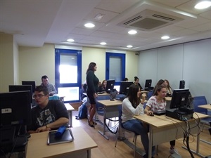 Al finalizar la visita realizaron una actividad en la Sala de Informática 1