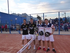 Paquito Navarro y Javi Limones del C.P. Damm frente a Nicoletti y Javier Ruíz del Vibora Team, en semifinales