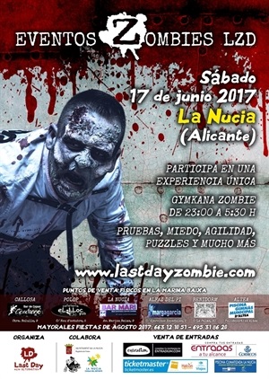 Cartel de la “Gymkhana Zombie” de La Nucía