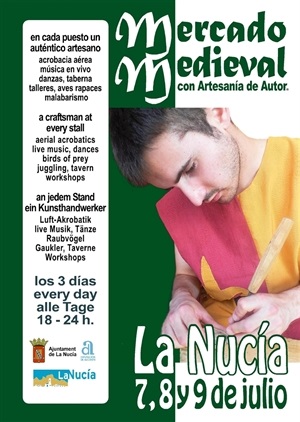 Cartel promocional del Mercado Medieval de La Nucía 2017