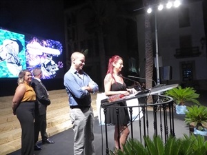 Sonia Gómez y Paco Cano, ptes. Majorals 2017 durante su intervención