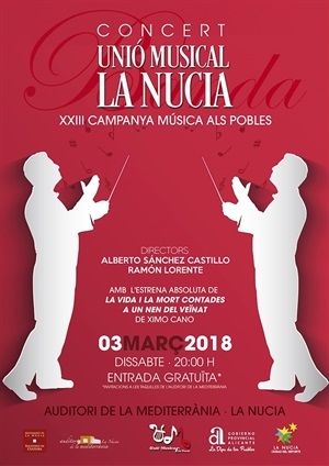 Cartel del concierto de Intercambio de Directores de la UM La Nucía