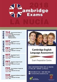 La Nucia Cartel Cambridge exams 2018