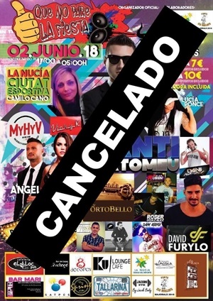 Cancelación Concierto DJ's con Santi Bertomeu