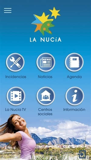 Pantalla App La Nucía que ofrecerá toda la información a los vecinos y captará cualquier incidencia