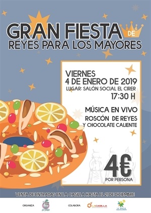 Cartel Fiesta Roscón de Reyes Mayores