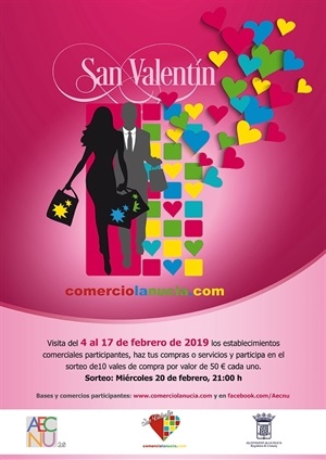 Cartel de la Campaña Comercial de San Valentín 2019