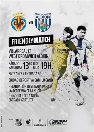 Cartel del encuentro del Villareal CF en La Nucía