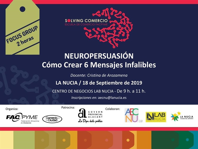 El Lab_Nucia acoge el taller "Neuropersuasión; Cómo crear 6 mensajes infalibles" 