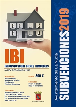 Cartel Subvención del IBI 2019