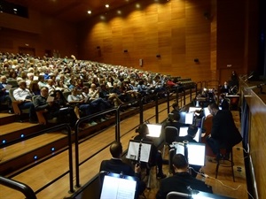 La Orquesta Filarmónica de La Mancha momentos antes de comenzar