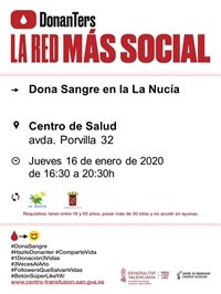 La Nucia Cartel Sangre Donac Enero 2020