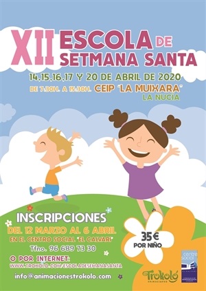 Cartel Escola Setmana Santa 2020 de La Nucía