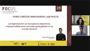 Beñat Bengoetxea, CEO Esportter ha impartido la segunda de las ponencias del “Foro Crecer Innovando Lab_ Nucia”