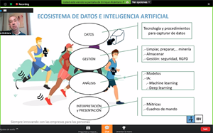 La tercera ponencia del Foro ha sido “Aplicaciones del big data y la inteligencia artificial en el deporte” a cargo de Enrique Alcántara