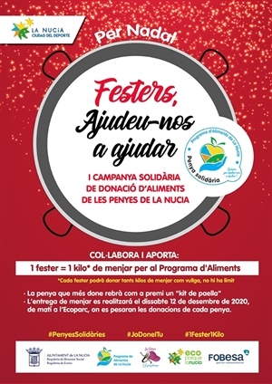 Esta Campanya Solidaria de Donaciò d´Aliments de les Penyes de La Nucía ha implicado a l@s fester@s nucier@s