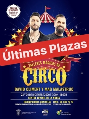 La Nucia cartel talleres magicos circo ultimas plazas 2020
