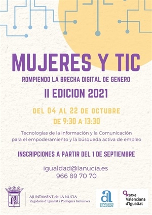 La Nucia Cartel Igualdad Curso Mujeres y TIC 2021