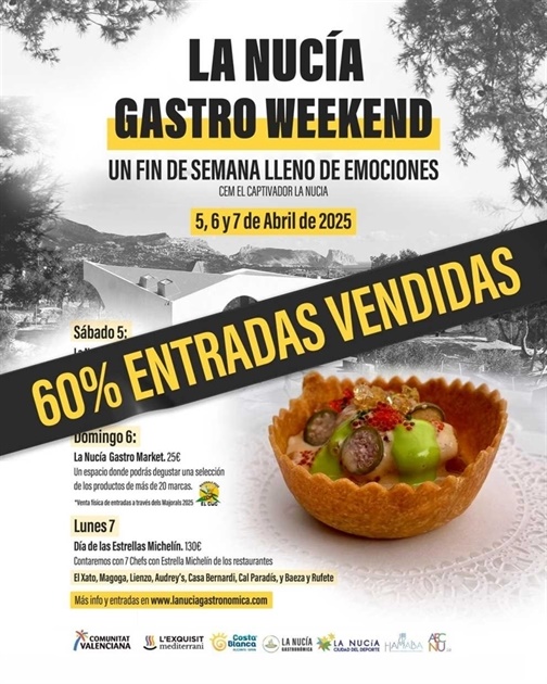 La venta de entradas de "GastroWeekend" La Nucía avanza a buen ritmo