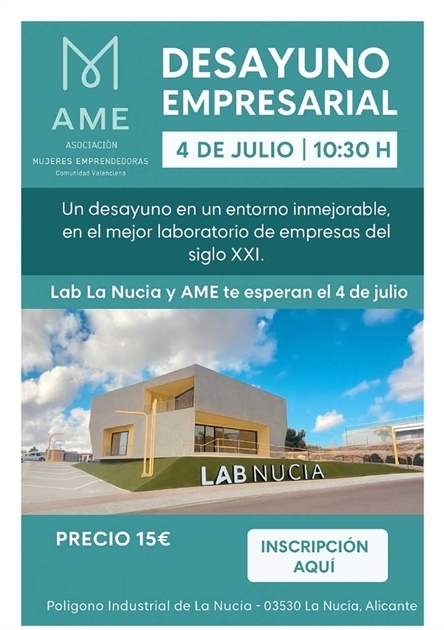 "Desayuno Empresarial" de Mujeres Emprendedoras en el Lab_Nucia